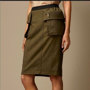 Burberry Khaki Pencil Skirt
